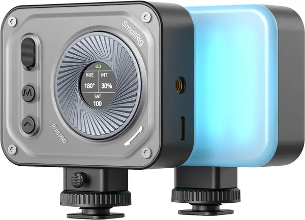 SmallRig Vibe P108 Pro Lampa Video Mini LED RGBWW, 5W, 2500K-6500K, 1160 Lux, 36000 Culori, Acumulator 1500mAh, Incarcare USB-C