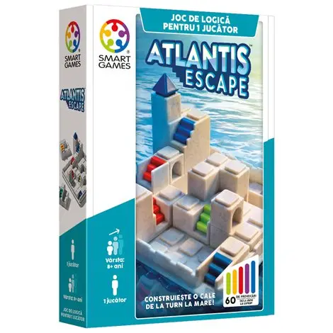 Smart Games - Atlantis Escape, joc de logica cu 60 de provocari, 8+ ani, editie lb. Romana