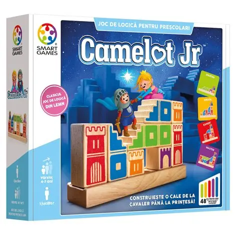 Smart Games - Camelot junior, joc de logica cu 48 de provocari, 4+ ani, editie lb. romana