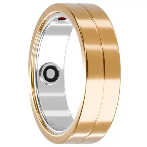 Smart ring Maxcom mRing MR100, Marimea 6, Bluetooth, GPS, Android/iOS, Monitorizare activitate, IP68 (Auriu)