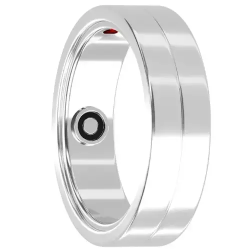 Smart ring Maxcom mRing MR100, Marimea 9, Bluetooth, GPS, Android/iOS, Monitorizare activitate, IP68 (Argintiu)