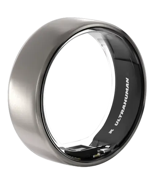 Smart Ring Ultrahuman Ring Air UHRA-NT-11, Bluetooth BLE5, HRV, VO2 Max, Android/iOS, Monitorizare ritm cardiac, Saturatie Oxigen, Autonomie 6 zile, 21.46 mm (Titan)