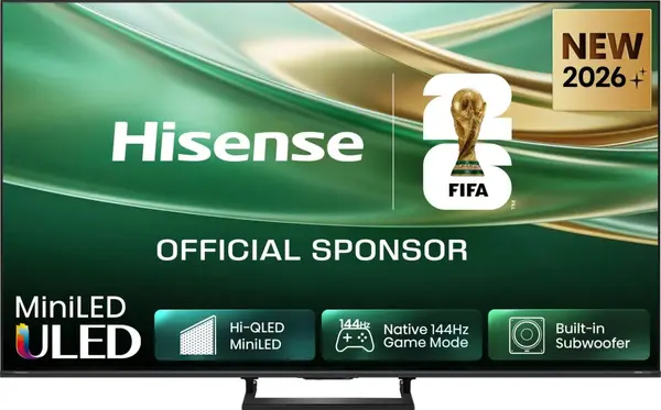 Smart TV Hisense - 55E8S, 55'', 4K, ULED MiniLED 144Hz, Quantum Dot, Devialet sound tuning 40W, Black