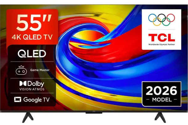 Smart TV TCL - 55P7L, 55'', 4K, QLED, HDR10+, Dolby Vision-Atmos, ONKYO 2.0 Hi-Fi, Google TV, negru