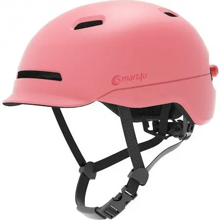 Smart4U Casca protectie Smart4u SH50L, masura M, semnalizare, Begonia Red