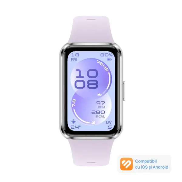 Smartband fitness Huawei Band 11, Fluoroelastomer Strap Purple