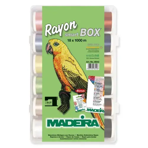 Smartbox 18 papiote ata de brodat Rayon No.40 Madeira 8043