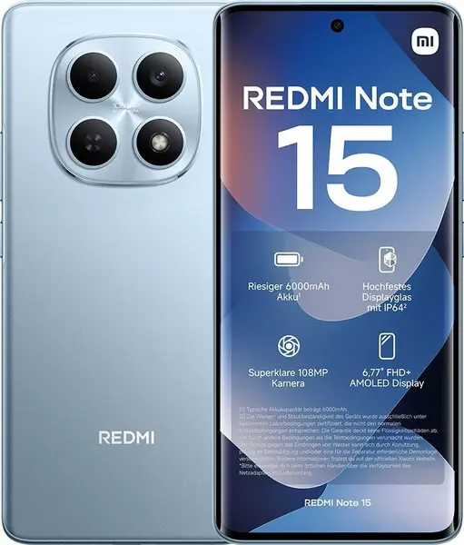 Smartphone Xiaomi - Redmi Note 15, 6.77'', 8GB/256GB, Glacier Blue