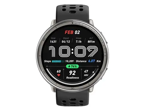 Smartwatch Amazfit Active 2, Ecran AMOLED 1.32inch, Bluetooth 5.2, Sport Silicone Strap (Negru)