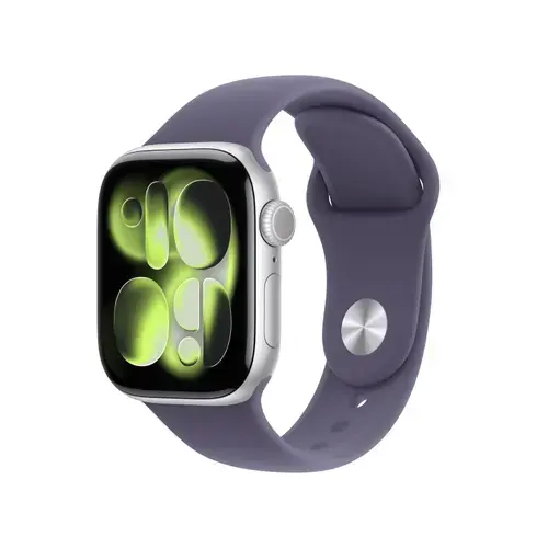 Smartwatch Apple Watch 11, GPS, 42mm, Ecran Retina LTPO OLED, Chip S10 cu Procesor Dual-Core, 64GB Flash, Wi-Fi, Bluetooth, Carcasa Aluminiu, Curea Sport Band M/L (Argintiu)