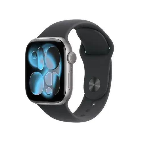 Smartwatch Apple Watch 11, GPS + Cellular, 42mm, Ecran Retina LTPO OLED, Chip S10 cu Procesor Dual-Core, 64GB Flash, Wi-Fi, Bluetooth, Carcasa Aluminiu, Curea Sport Band S/M (Gri)