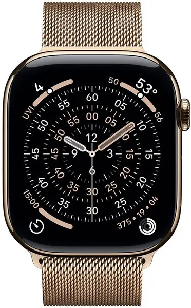 Smartwatch Apple - Watch S11 Cellular, 46 mm, M/L, Gold Titanium/Milanese Loop