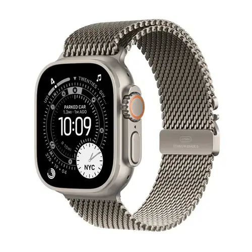 Smartwatch Apple Watch Ultra 3, 49mm, GPS + Cellular, Ecran Retina LTPO OLED, Chip S10 cu Procesor Dual-Core, 64GB Flash, Wi-Fi, Bluetooth, NFC, Milanese Loop Medium (Argintiu)
