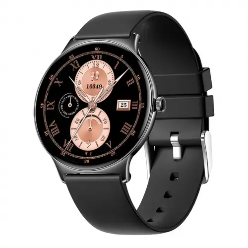 Smartwatch Blavec M01 Vesta, Bluetooth, Ecran AMOLED 1.43inch, Masurare nivel oxigen SpO2, IP67 (Negru)