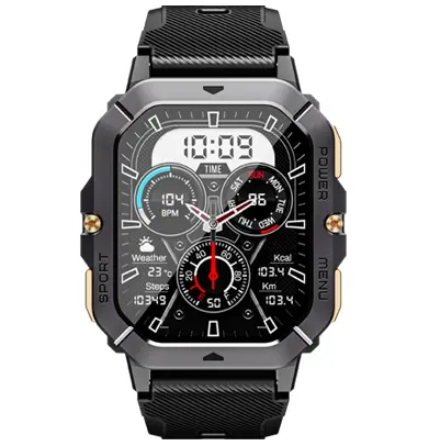Smartwatch Cubot C28 Negru, 2.02 HD, HRV, ECG, Monitorizare sanatate si somn, Moduri sport, Bluetooth Call, 410 mAh, Android 9.0 iOS 9.0 sau mai recent
