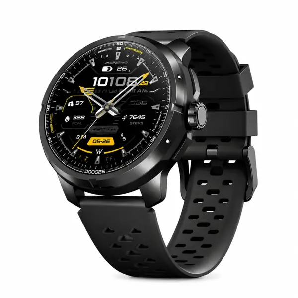 Smartwatch DOOGEE Anymoving M1 Pro, Negru, 1.5 AMOLED, GPS Dual-Band, Bluetooth 5.3, 730mAh, 5ATM, IP68, DCA 8.0, Monitorizare Sanatate, Pana la 15 Zile Autonomie
