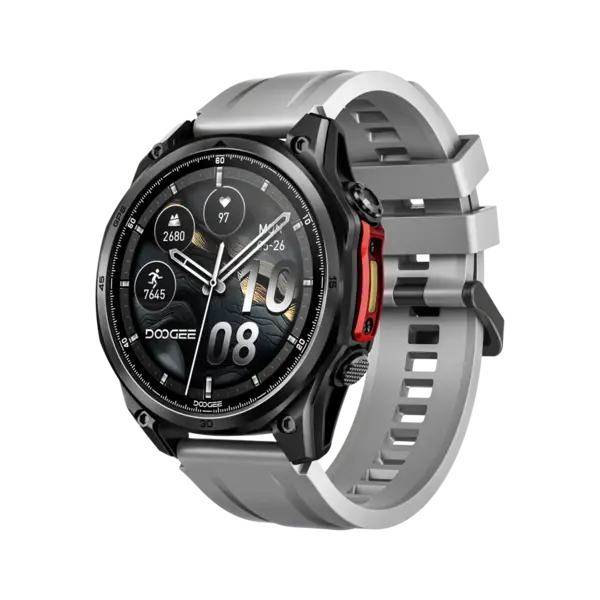 Smartwatch DOOGEE Anywise W1 Pro, Negru, Ecran 1.43 AMOLED, GPS Dual Band, 170+ Moduri Sport, Monitorizare Sanatate, 5ATM Waterproof, Bluetooth, Compatibil Android iOS