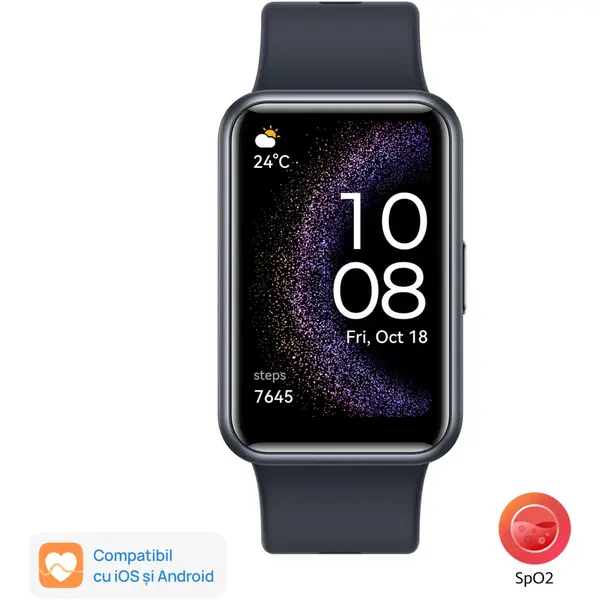Smartwatch Huawei Watch FIT SE, Silicone Strap, Starry Black