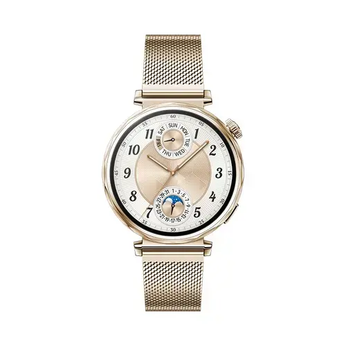 Smartwatch HUAWEI Watch GT 5 41mm, Ecran AMOLED 1.32inch, Bluetooth, NFC, GPS, Android/iOS, Milanese Strap (Auriu)