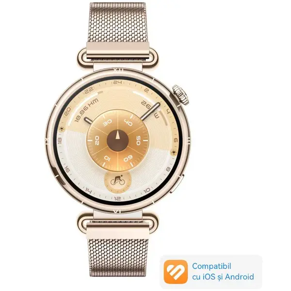 Smartwatch Huawei Watch GT 6, 41MM, Gold Stainless Steel Case, Gold Milanese Strap