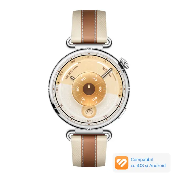 Smartwatch Huawei Watch GT 6, 41mm, Steel Stainless Steel Case, Brown Woven Strap