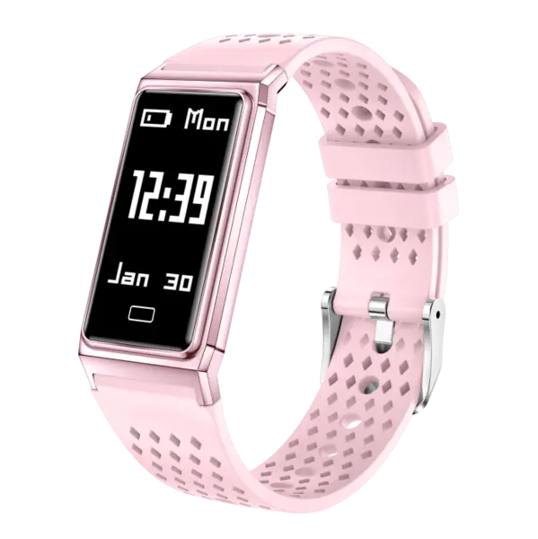 Smartwatch iSEN B11, Roz, 0.96 OLED, Bluetooth 5.3, Monitor Ritm Cardiac, SpO2, HRV, Monitorizare Somn, IPX8