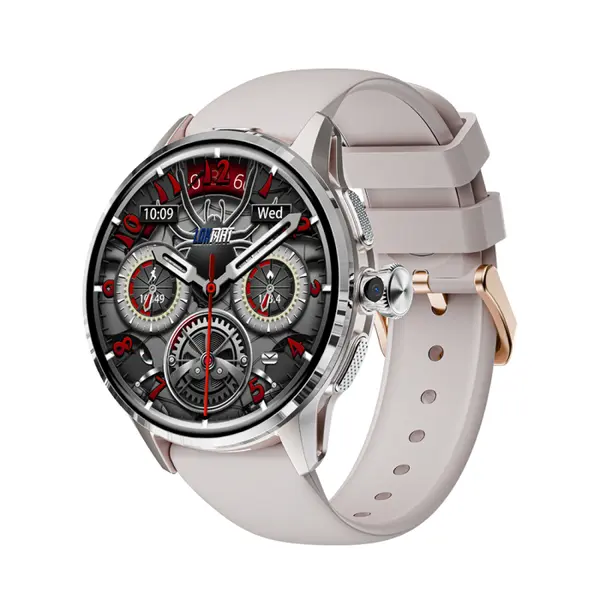 Smartwatch Lokmat Appllp 3, Argintiu, 4G LTE, Apeluri, Nano SIM, Ecran 1.6 AMOLED, 3GB RAM + 32GB, Camera Rotativa 2MP, GPS, NFC, Monitorizare Ritm Cardiac