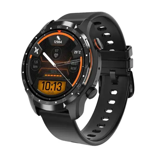 Smartwatch Maxcom FW01 Uran eSIM, Ecran AMOLED 1.39inch, GPS, Pedometru, Monitorizare somn, oxigen, presiune, Notificari, IP68 (Negru)