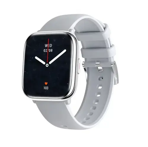 Smartwatch myWatch Pastel, Ecran AMOLED 1.75inch, Bluetooth, Analiza somn, Saturatie oxigen, Ritm cardiac, IP67 (Argintiu)