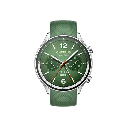 Smartwatch OnePlus Watch 2R, Ecran AMOLED 1.43inch, Procesor Snapdragon W5 Gen 1, 2GB RAM, 32GB Flash, Wi-Fi, Bluetooth, GPS, NFC (Verde)