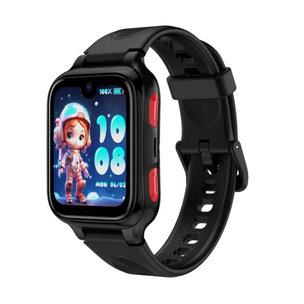 Smartwatch pentru copii LAGENIO K9, Negru, 4G, 1.78 AMOLED, 1 GB RAM, 8GB ROM, Camera 5MP, Android 8.1, Tracking GPS, Apel Video, SOS, Control Parental, Asistent AI, 700mAh
