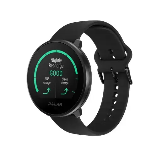 Smartwatch Polar UNITE, Marime S-L, Curea silicon, Display IPS TFT 1.2inch, Bluetooth LE, Rezistent la apa WR30 (Negru)