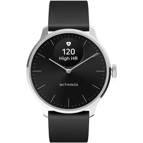 Smartwatch Withings Scanwatch Light, 37mm, Ecran OLED Grayscale, Gorilla Glass, Bluetooth, Ritm Cardiac, Monitorizare somn, Tracker Fitness (Negru)