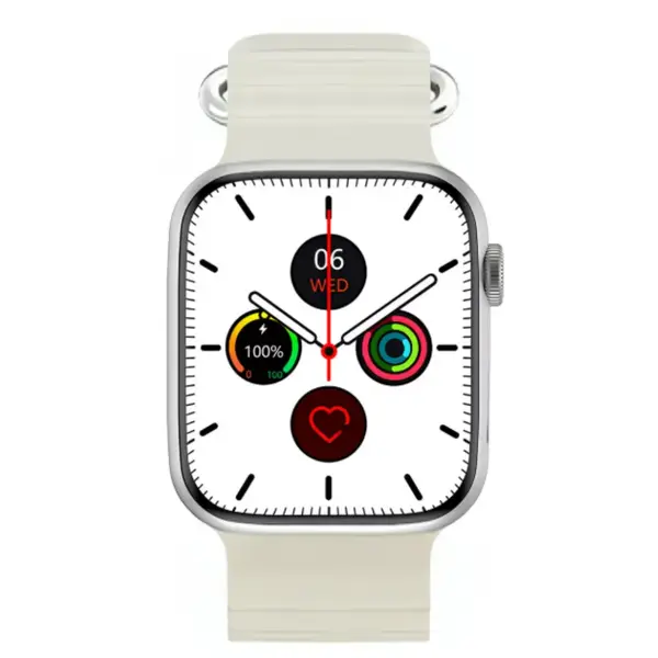 Smartwatch X10 Pro 3 – Ceas Inteligent Ecran Curbat, Full Touch, NFC, Apeluri, Notificari, Monitorizare Sanatate, Rezistent la Apa, Crem