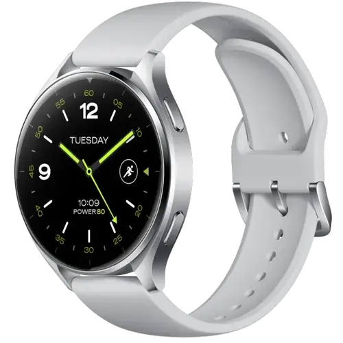 Smartwatch Xiaomi Watch 2, Ecran AMOLED 1.43inch, 2GB RAM, 32GB Flash, Bluetooth, Wi-Fi, GPS, Waterproof 5 ATM, Google Wear OS, Curea TPU (Argintiu)