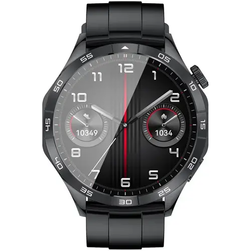 Smartwatch XO Design 4, Ecran IPS 1.43inch, Android/iOS, Monitorizare activitate, Ritm cardiac, Stres, IP68 (Negru)
