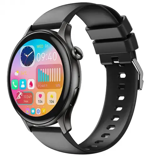Smartwatch XO Design J6, Bluetooth, Ecran IPS 1.43inch, Monitorizare stres, Ritm cardiac, Inregistrare activitati, IP68 (Negru)