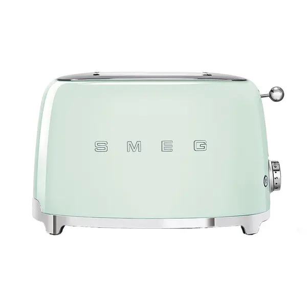 Smeg Prajitor de paine Smeg TSF01PGEU, 950 W, 2 felii, 6 niveluri pentru rumenire, Verde Pastel