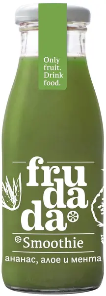 Smoothie, Ananas, Aloe Vera și Mentă, 250 ml, Frudada