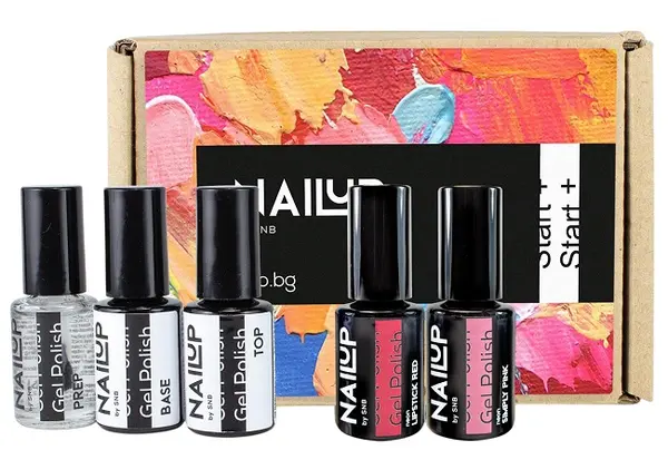 SNB Professional NailUP Set de bază pentru ojă gel, 5 piese