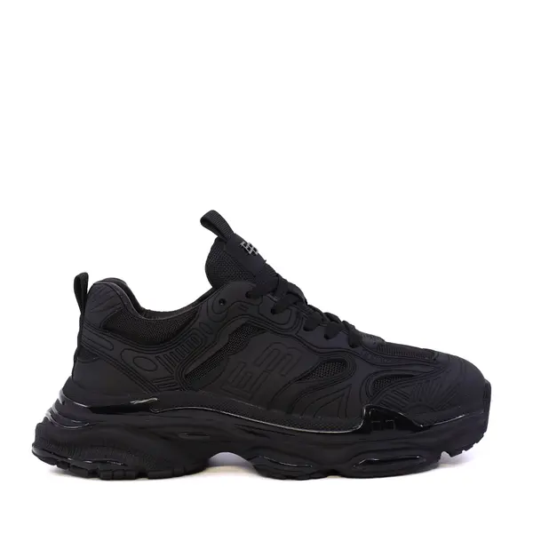 Sneaker bărbați Enzo Bertini negri din piele și textil 3661BP595NN