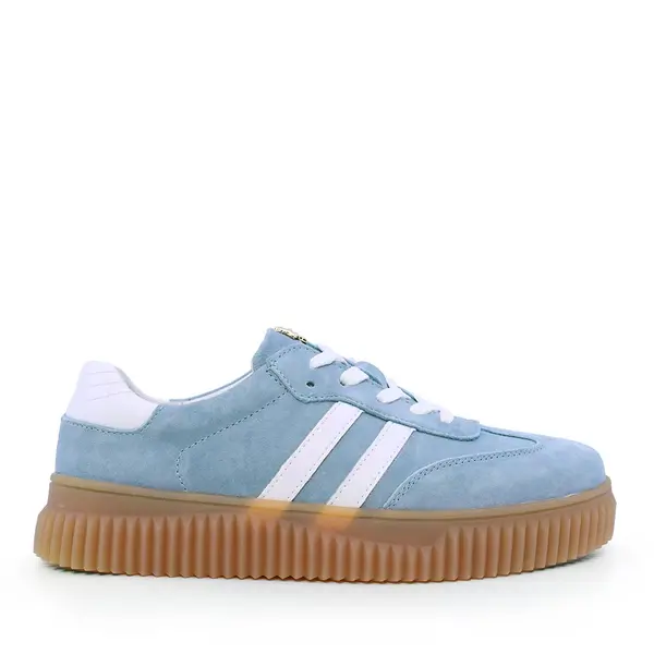 Sneaker femei Enzo Bertini albaștri din piele întoarsă 1391DP1410VBL