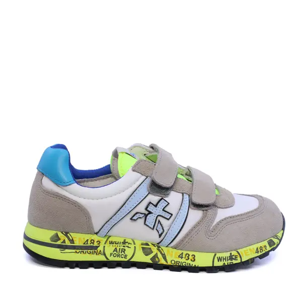 Sneakers băieți Premiata Sky V taupe din piele și textil 1711MP9509TA