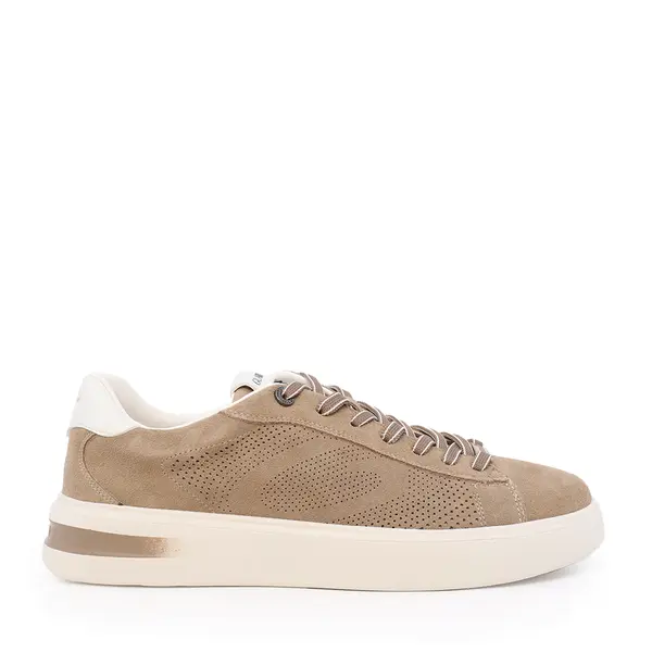 Sneakers bărbați Alberto Guardiani Aeris Punched Suede bej din piele 811BP61044VBE