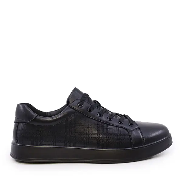 Sneakers bărbați Benvenuti negri din piele 2021BP7212N
