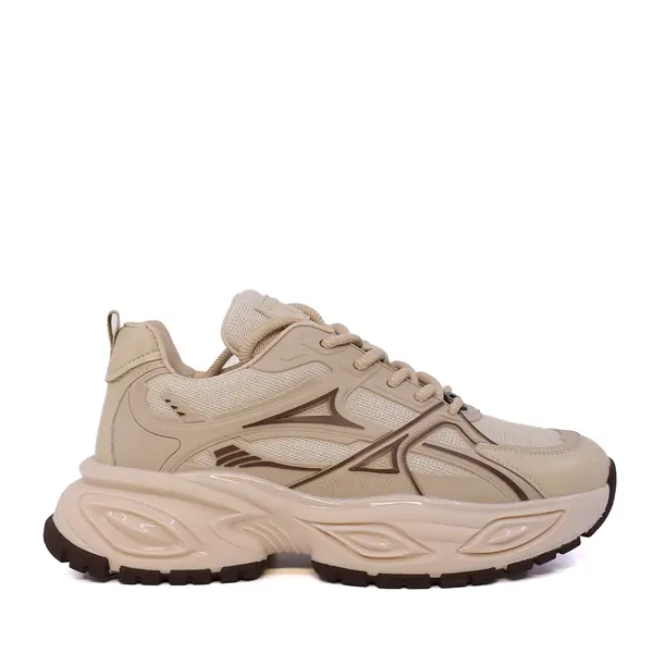 Sneakers bărbați Enzo Bertini bej din piele și textil 3661BP855BE