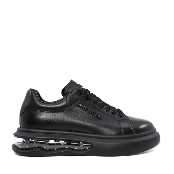 Sneakers bărbați Enzo Bertini negri din piele naturală 3660bp412n