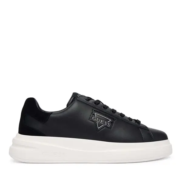 Sneakers bărbați Guess Elban negri din piele și sintetic 920BPFMFBANLEL12N