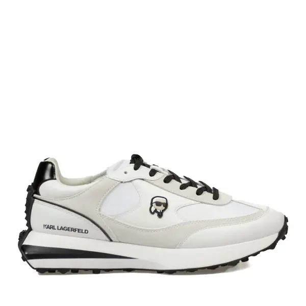 Sneakers bărbați Karl Lagerfeld Zone NFT Lo Lace Mix albi din piele 2051BP53930A