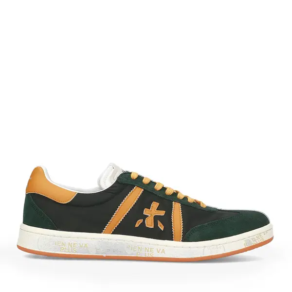 Sneakers bărbați Premiata Bonnie verzi din piele și textil 1699BP7340VV